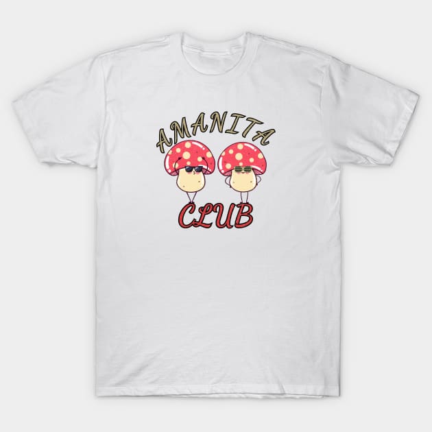 Amanita Club, Amanita Muscaria, Fly Agaric, Natural Healing, Vintage, Distressed T-Shirt by HelenGie